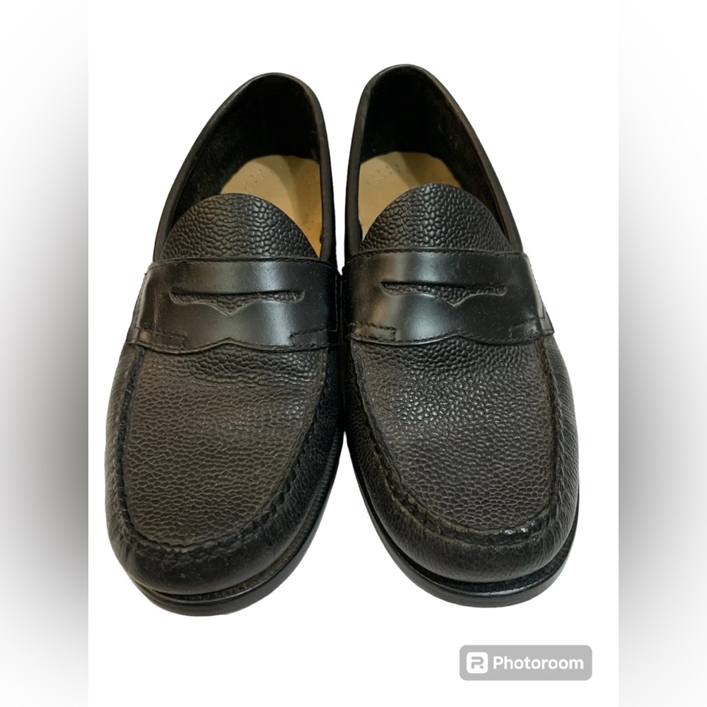 G.H.Bass & Co.Weejuns Black Pebbled Leather 9 D Men’s  Loafers Turner Slip On